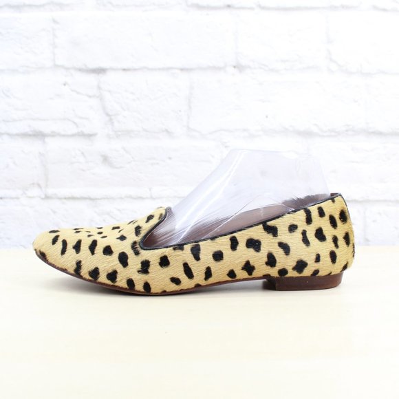 Madewell Shoes - Madewell Cheetah Leopard Animal Print Calf Hair Slip On Flat Loafers Size US 8